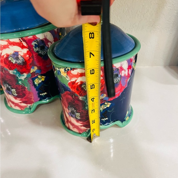 Three Piece Floral Ceramic Canisters for Kitchen Tracy Porter Vintage - Picture 6 of 11